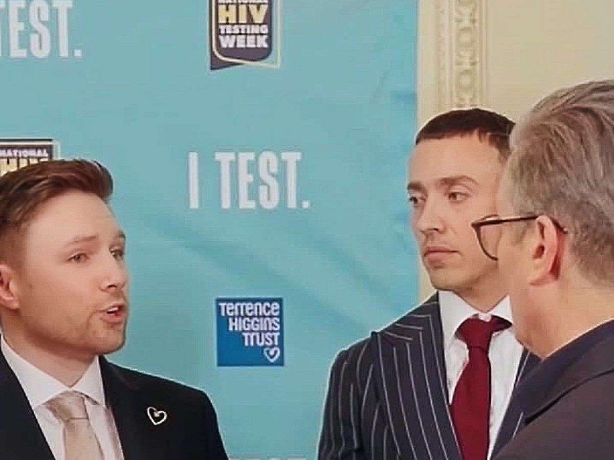 Nathan Spence in conversation at 10 Downing Street during HIV Awareness Week